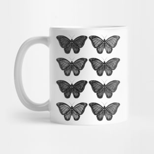 Black And White Butterfly Collection Mug